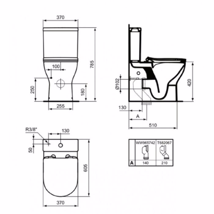IDEAL STANDARD WC PACK EUROVIT XP E336301