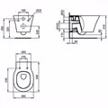 IDEAL STANDARD CONNECT AIR LEKANI KREMASTI E0054V3 & KAThISMA SOFT CLOSING E0368V3 SILK BLACK PLIRES SET