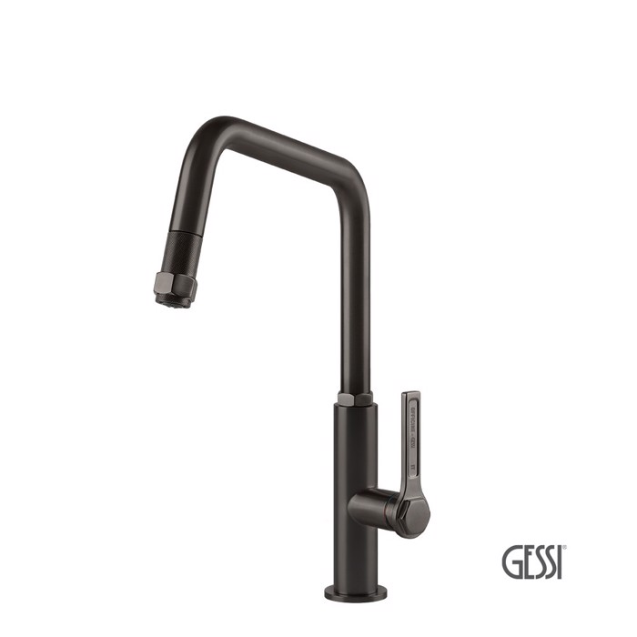 GESSI MPATARIA KOuZINAS OFFICINE 60053-707 BLACK METAL BRUSHED PVD