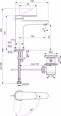IDEAL STANDARD CERAFINE O NUOVO MPATARIA NIPTIRA ME METALLIKI BALBIDA CLICK-CLACK XROME BD772AA