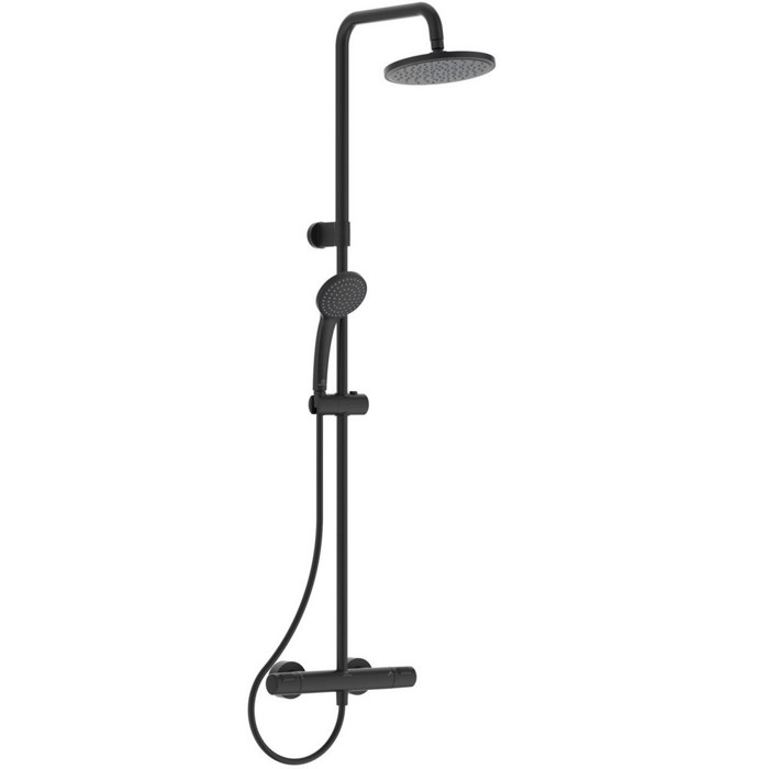 IDEAL STANDARD CERATHERM T25 TILESKOPIKO SuSTIMA NTOuS ME ThERMOSTATIKI MPATARIAS NTOuS SILK BLACK A7546XG