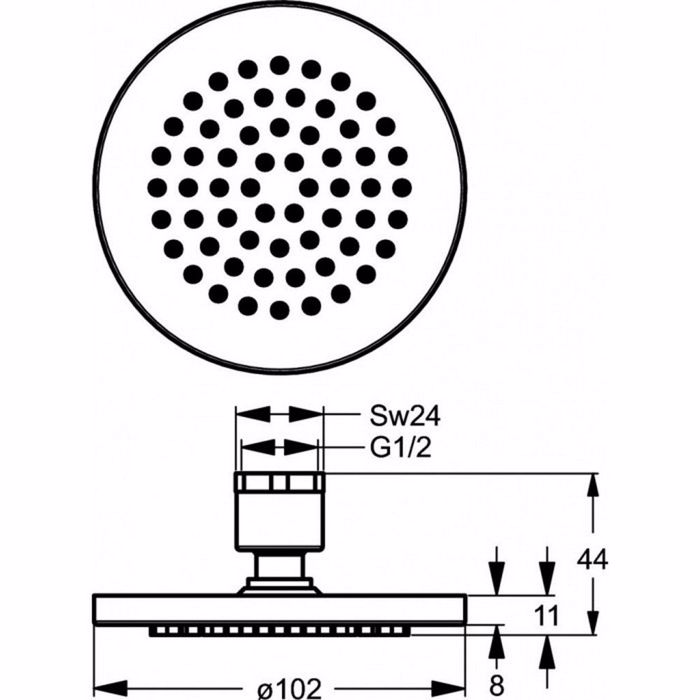 IDEAL STANDARD IDEALRAIN FAMILY KEFALI NTOuS 10cm XROME B9435AA