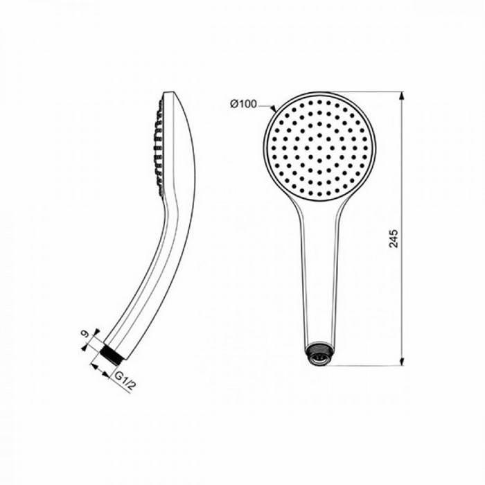 IDEAL STANDARD IDEALRAIN FAMILY TILEFONO M1. 1 LEITOuRGAS SILK BLACK B9402XG