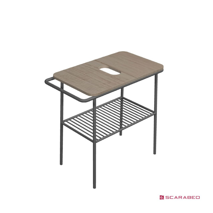 SCARABEO EPIPLO MPANIOu FUJI 80 79x45x77cm ME PETSETOKREMASTRA BLACK MATT 6018-8949