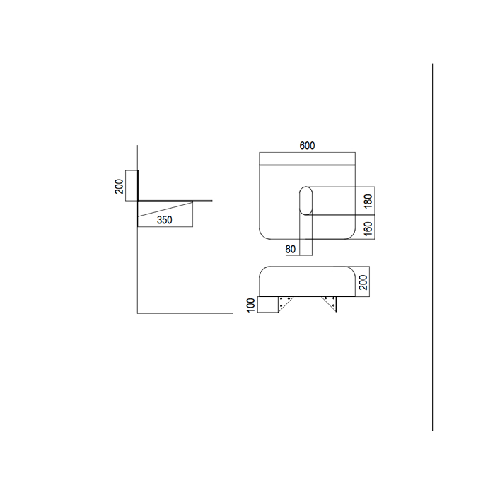 SCARABEO KREMASTO EPIPLO MPANIOu PLANA 60 60x48x20cm XORIS NIPTIRA BLACK MATT 2553-NROP