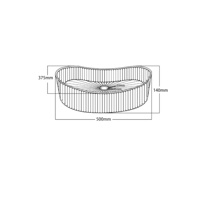 NIPTIRAS VOSS CAVO 50x37.5cm CLEAR VL1150-000