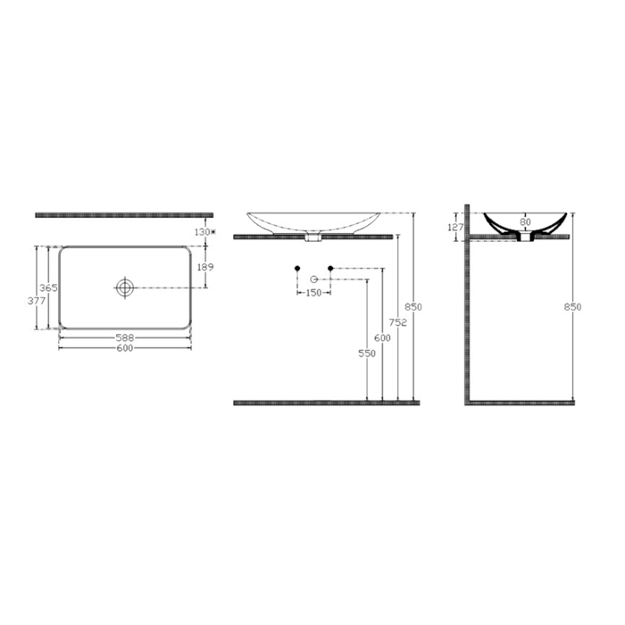 NIPTIRAS BIANCO CERAMICA RIO 60x37.7cm 38060-300