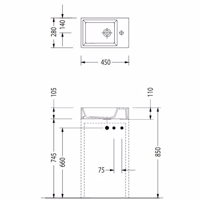 NIPTIRAS SEREL TETRA 45x28cm 2049-300