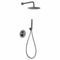 IMEX GENOVA ThERMOSTATIKO SET ENTOIXISMOu LOuTROu ME BRAXIONA TOIXOu BLACK GUN METAL GTG053/BGM