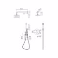 IMEX GENOVA ThERMOSTATIKO SET ENTOIXISMOu LOuTROu ME BRAXIONA TOIXOu BLACK GUN METAL GTG053/BGM