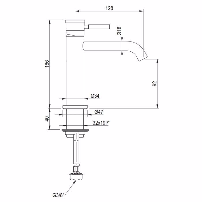 SUPER INOX MPATARIA NIPTIROS MINI RETRO BRUSHED 0381119-022