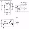 LEKANI VILLEROY & BOCH AVENTO 53 CM DIRECTFLUSH RIMLESS KOMPLE 5656R001