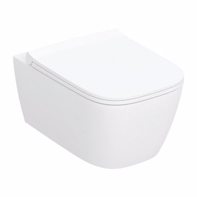 ΛΕΚΑΝΗ GEBERIT SMYLE SQUARE 53 CM RIMLESS TURBOFLUSH ΣΕΤ ΛΕΥΚΟ ΓΥΑΛΙΣΤΕΡΟ 503.171.00.1