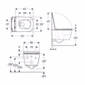 LEKANI GEBERIT SMYLE SQUARE 53 CM RIMLESS TURBOFLUSH SET LEuKO GALISTERO 503.171.00.1