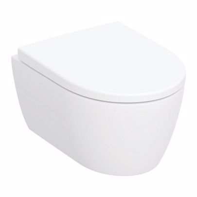 ΛΕΚΑΝΗ GEBERIT iCON 49 CM RIMFREE  ΣΕΤ ΛΕΥΚΟ ΓΥΑΛΙΣΤΕΡΟ 502.381.00.1