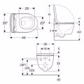 LEKANI GEBERIT iCON 49 CM RIMFREE  SET LEuKO GALISTERO 502.381.00.1