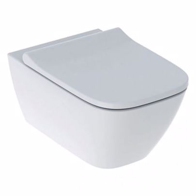 ΛΕΚΑΝΗ GEBERIT SMYLE SQUARE 49 CM RIMFREE ΣΕΤ ΛΕΥΚΟ ΓΥΑΛΙΣΤΕΡΟ 500.379.01.1