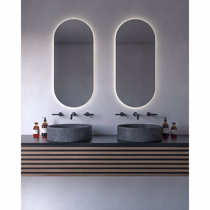 KAThREFTIS PROJECT MIRRORS SEMI OVAL LED 45X80