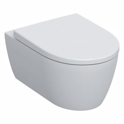 ΛΕΚΑΝΗ GEBERIT iCON 54 CM RIMFREE  ΣΕΤ ΛΕΥΚΟ ΓΥΑΛΙΣΤΕΡΟ 501.664.00.1