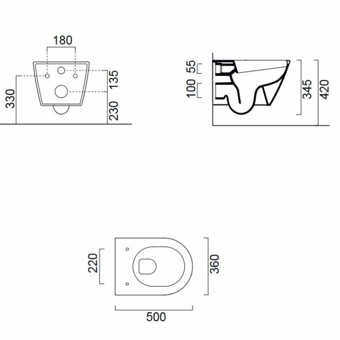 LEKANI GSI KUBE-X 9416 SWIRL KREMASTI 50CM 941600C-300