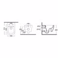 LEKANI BIANCO CERAMICA MIZO 3616 RIMLESS KREMASTI 51.5 CM 361600SC-300