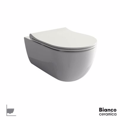 ΛΕΚΑΝΗ BIANCO CERAMICA NORA 3416 RIMLESS ΚΡΕΜΑΣΤΗ 54.5 CM 341600SC-300