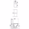 LEKANI BIANCO CERAMICA NORMA NR 121 RIMLESS XP BACK TO WALL 62 CM NR12100SC-300