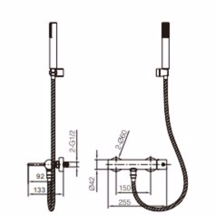 IMEX MONZA ThERMOSTATIKI MPATARIA LOuTROu MAuRO MAT BTM039-4NG