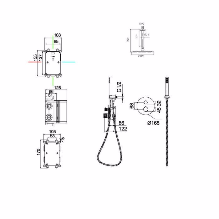 IMEX GENOVA PIAMONTE SET ENTOIXISMOu LOuTROu ME BRAXIONA OROFIS XRuSO MAT GPP059/OC