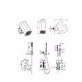 IMEX TOSCANA SET ENTOIXISMOu LOuTROu ME KEFALI NTOuS SPOTLIGHT MAuRO MAT GPT064-T/NG