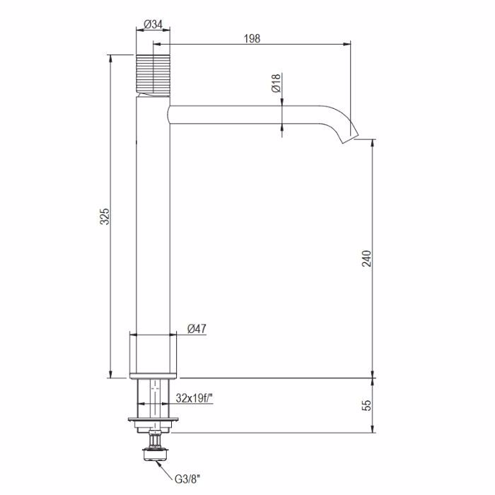 SUPER INOX MPATARIA NIPTIROS uPsILI MINI O-PLUS BRUSHED 0571120-022