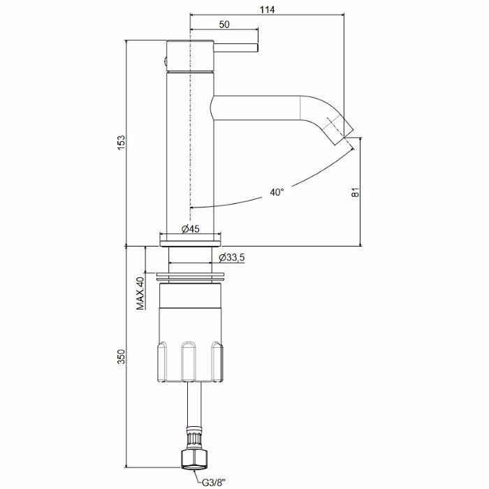 MPATARIA NIPTIROS PAFFONI INOX TECH STEEL LOOKING INOX071AC