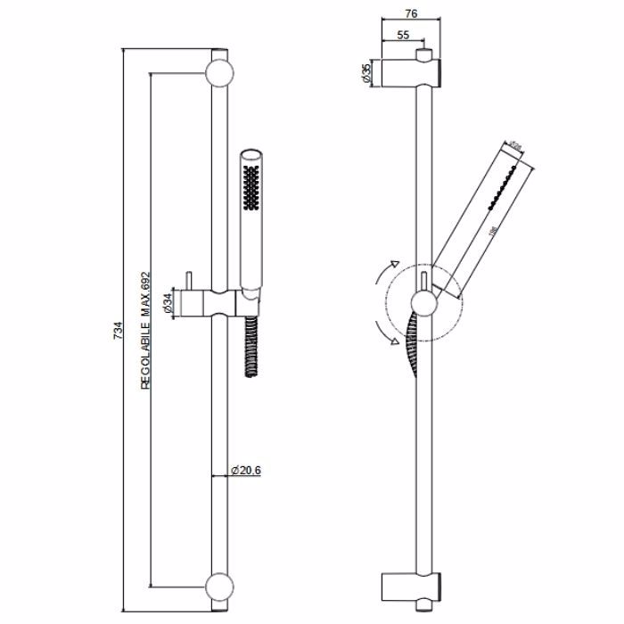 BERG ME TILEFONO PAFFONI CHROME ZSAL150 STICK NEW CR