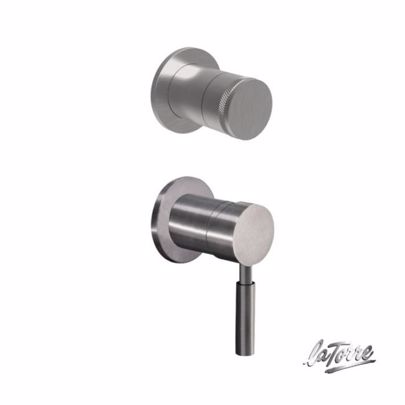 ΜΙΚΤΗΣ ΕΝΤΟΙΧΙΣΜΟΥ 2 ΕΞΟΔΩΝ LA TORRE NEW TECH INOX FINISH 12051SP-110+34374-110