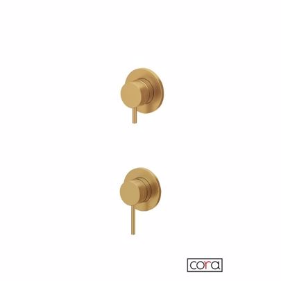 ΜΙΚΤΗΣ ΕΝΤΟΙΧΙΣΜΟΥ 2/3 ΕΞΟΔΩΝ CORA COSMO 316L GOLD BRUSHED PVD 6150-211 + 6151-211