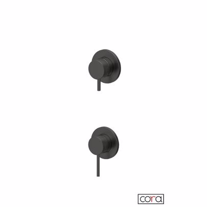ΜΙΚΤΗΣ ΕΝΤΟΙΧΙΣΜΟΥ 2/3 ΕΞΟΔΩΝ CORA COSMO 316L BLACK BRUSHED PVD 6150-411 + 6151-411