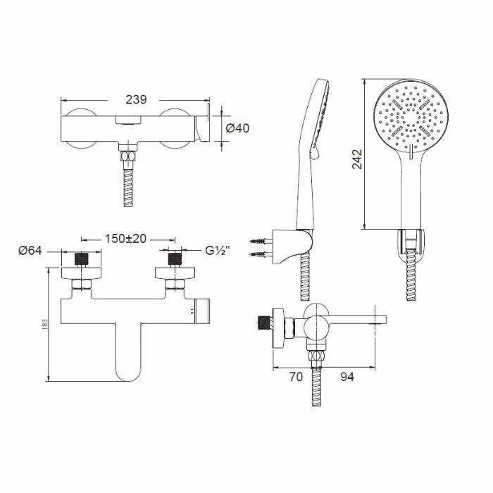 MPATARIA LOuTROu CORA MIST CHROME 3500-100