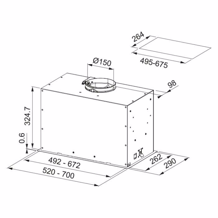 FRANKE ENTOIXIZOMENOS APORROFITIRAS BOX INOX FBFE XS A52 INOX 305.0665.359