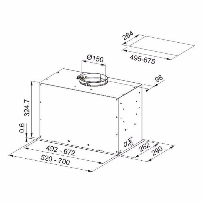 FRANKE ENTOIXIZOMENOS APORROFITIRAS BOX INOX FBFE XS A70 INOX 305.0665.361