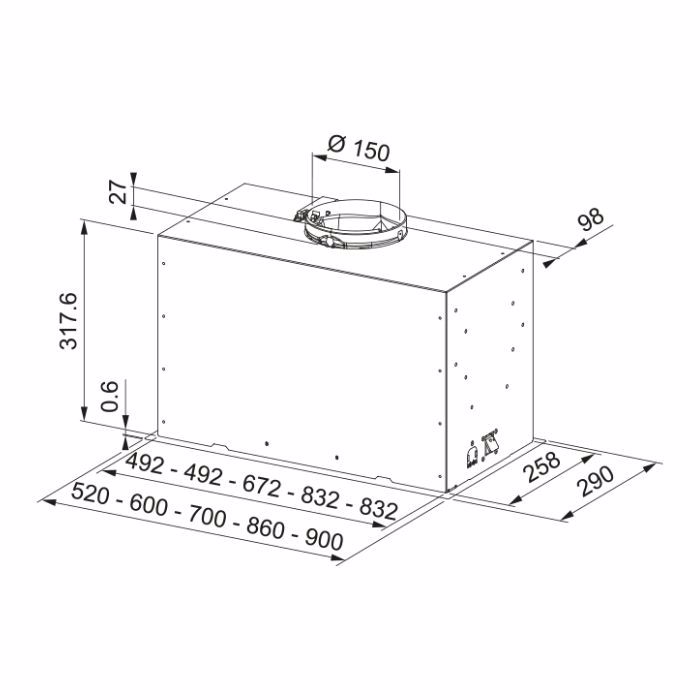FRANKE ENTOIXIZOMENOS APORROFITIRAS BOX FLUSH FBFE BK A70 BLACK 305.0728.431