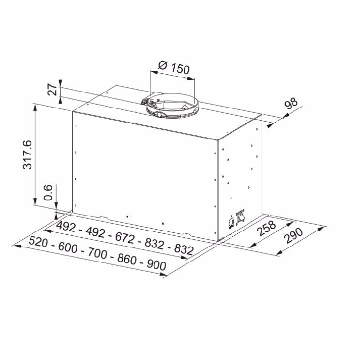 FRANKE ENTOIXIZOMENOS APORROFITIRAS BOX FLUSH FBFE BK A52 BLACK 305.0729.555