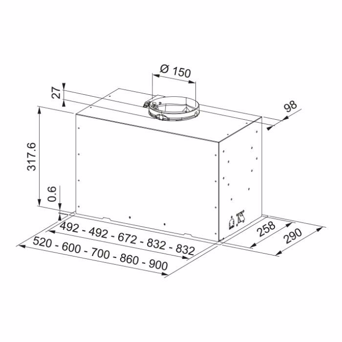 FRANKE ENTOIXIZOMENOS APORROFITIRAS BOX FLUSH FBFE LG A70 INOX 305.0729.553