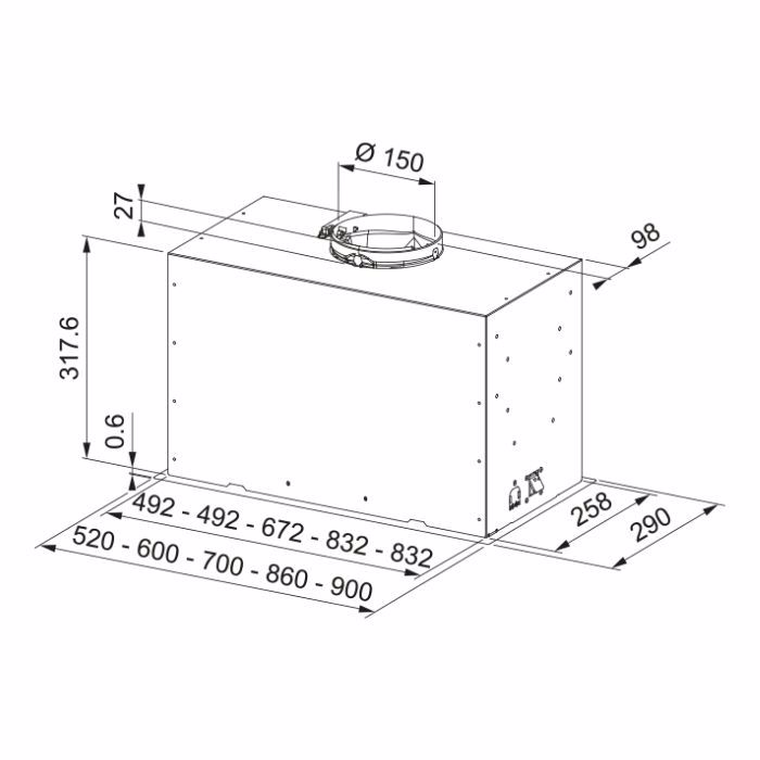 FRANKE ENTOIXIZOMENOS APORROFITIRAS BOX FLUSH FBFE LG A52 INOX 305.0729.554